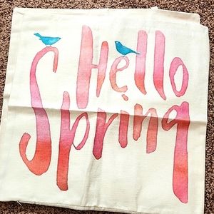 ' HELLO SPRING"  Throw Pillow 17x17" Inch Pillow Cover, Retro Pillow,Home Decor